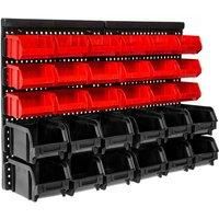 Storage Bin Kit 30pcs Large Wall Mount Garage Warehouse Tool Rack Board Plastic