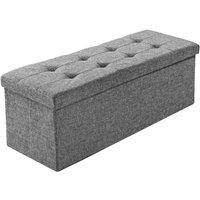 Folding seat bench storage space box chair cube footstool 110x38x38cm new