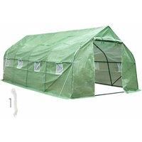 tectake Greenhouse polytunnel tent - green