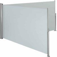 Double sided awning wall retractable side sunshade windscreen windbreak alu blac