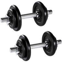 Dumbbell Set Weights Training Exercise Fitness Cast Iron Biceps Gym Workout New