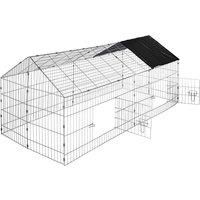 Rabbit enclosure run cage pet hutch outdoor playpen metal secure sunshade new