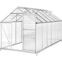 Greenhouse + foundation alu polycarbonate grow plants growhouse garden 11.13m³