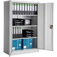 tectake Filing cabinet with 4 shelves - grey