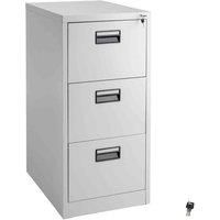 tectake Filing Cabinet with 3 Shelves - grey