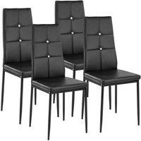 Dining Room Chairs | Set of 4 | Home Kitchen Room Modern Leather Rhinestone