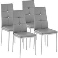 tectake 402546 Set of 4 Dining Chairs - Gray