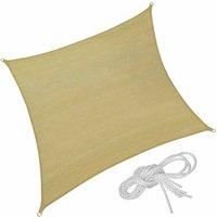 Sun sail uv protection sun protection wind protection sun shade square beige