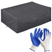 smartpeas Protective cover for garden furniture 200 * 160 * 80 cm – PVC-coated & with glued seams – waterproof/UV-resistant/weatherproof – with ventilation openings – Bonus: free gardening gloves