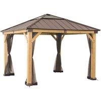 Sunjoy Netting SOMA for Cedar wood Gazebo - 273cm x 273cm, Khaki