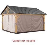 Sunjoy Curtain Soma For Cedar Wood Gazebo - 350Cm X 400Cm Khaki