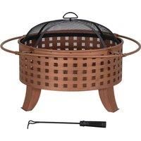 Sunjoy Steel Firepit Teide - 83Cm Copper