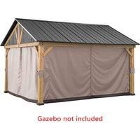 Sunjoy Curtain Set For Sunjoy Cedar Wood Gazebo - 465Cm X 404Cm Khaki