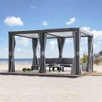Sunjoy Zedernholz Gazebo Diran - 603cm x 336cm, Anthracite
