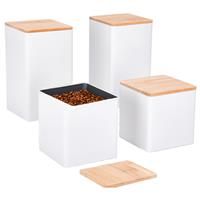 Regal Trunk Wooden Food Storage Containers - Bamboo Small Large White