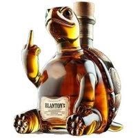 Hand-Blown Glass Turtle Whiskey Bottle - Unique Decorative Home Barware