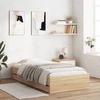 Bed Frame with Drawers without Mattress Sonoma Oak 90x200 cm