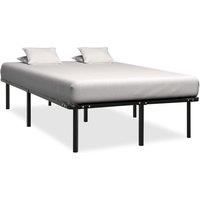 Bed Frame Black Metal 180x200 cm Super King