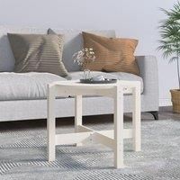 Coffee Table White 62.5x45 cm Solid Wood Pine