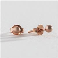 Revere 18ct Rose Gold Plated Ball Stud Earrings