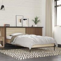 Bed Frame without Mattress Sonoma Oak 75x190 cm Small Single
