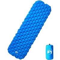 Inflating Camping Mattress 1-Person Blue 190x58x6 cm