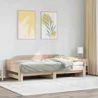 Daybed with Trundle without Mattress 90x200 cm Solid Wood