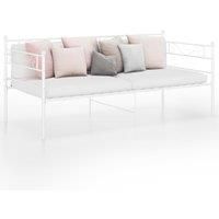 Sofa Bed Frame White Metal 90x200 cm