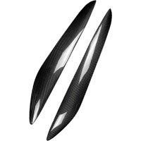 Suitable for Mazda 2010-2013 Carbon Fiber Front Headlights Eyebrow Cover Exterior Decorative Trim Stickers