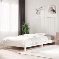 Stack Bed White 100x200 cm Solid Wood Pine