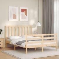 Bed Frame with Headboard 120x200 cm Solid Wood