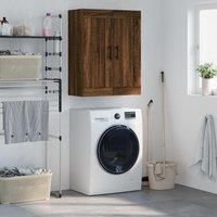 Berkfield Home Wall Mounted Cabinet Brown Oak 69.5x34x90 cm Engineered Wood