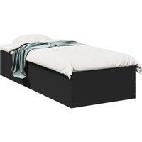Bed Frame without Mattress Black 90x190 cm Single
