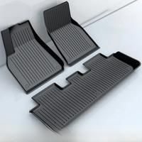 For Tesla Model 3 Y Double Layer Removable TPE Floor Mats Trunk Mat Left Right Driving Waterproof Floor Liners Car Accessories