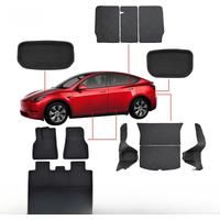 NovaAcc XPE Foot Pad Front Storage Pad PU Leather Trunk Mat Left Right Rudder for Tesla Model Y 3