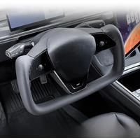 NovaAcc New Yoke 2.0 Steering Wheel For Tesla Model Y Model 3 Blakc Heated Nappa Imitation Model X S