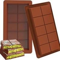 1/2pcs Chocolate Bar Molds Silicone Break Apart Wax Melt Mould Easy Release Rectangle Durable
