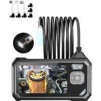 Endoscope Camera 4.3 Inch Screen HD1080P 8MM Lens Rigid Cable Pipe Inspection USB Borescope LED
