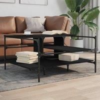 Coffee Table Black 100x100x48.5 cm EngineeredWood