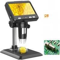4.3'' Digital Microscope 1200X USB Microscope 1080P Video Microscope for Adult Soldering 8 LEDs