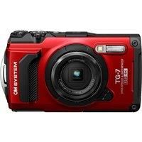OM SYSTEM Tough TG-7 Red Digital Camera, 12MP, Waterproof, Shockproof, Underwater and Macro Shooting Modes, high speed image sensor, 4K Video, 4x-wide-angle zoom (successor Olympus TG-6)