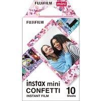 instax mini instant film, Confetti border, 10 shot pack, suitable for all instax mini cameras and printers