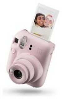 instax mini 12 instant film camera, auto exposure with Built-in selfie lens, Blossom Pink