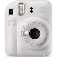 instax mini 12 instant film camera, auto exposure with Built-in selfie lens, Clay White