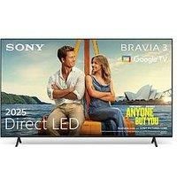 Sony BRAVIA 3 – Direct LED | X-Balanced Speaker | Dolby Vision/Atmos | IMAX Enhanced | Google TV (2025) | Google Cast | Apple AirPlay 2| Eco Dashboard 2 | Game Menu 2 – 75-inch