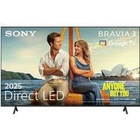 Sony BRAVIA 3 S35B 55" 4K Ultra HD Smart Android TV [2025] - K55S35B, Black