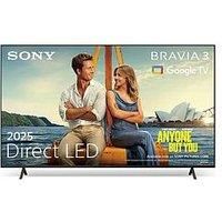 Sony BRAVIA 3 – Direct LED | X-Balanced Speaker | Dolby Vision/Atmos | IMAX Enhanced | Google TV (2025) | Google Cast | Apple AirPlay 2| Eco Dashboard 2 | Game Menu 2 – 50-inch