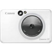 Canon Zoemini S2 (Pearl White) - Slimline Instant Camera and Pocket Photo Printer, Ideal for Snapping Selfies with a Built in Mirror and Ring-Light