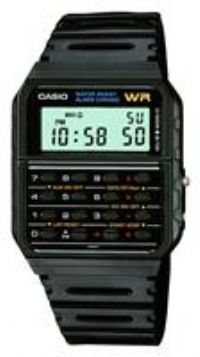 Casio Calculator Wrist Watch Water Resistant Black Resin Strap CA53W/1ER Retro