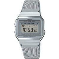 Casio Womens Digital Watch with Stainless Steel Strap A700WEM-7AEF